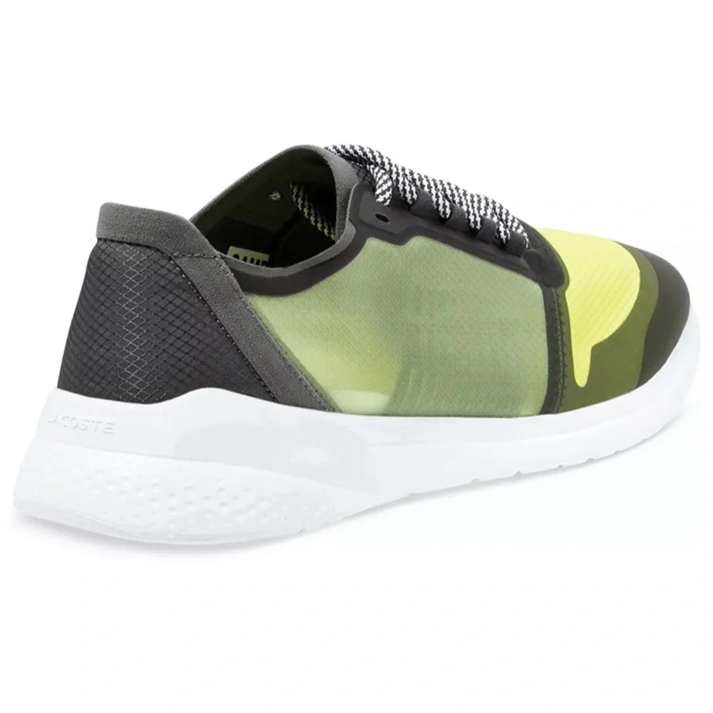 Lacoste sport Mens sneakers lt fit 220, yellow & dark gray, lightweight size 7.5